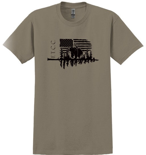 F.T.C.C. Icon with American flag and bear T-Shirt